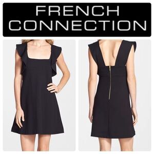 NWT‎ French Connection Marie Square Neck Little Black Dress -- 6